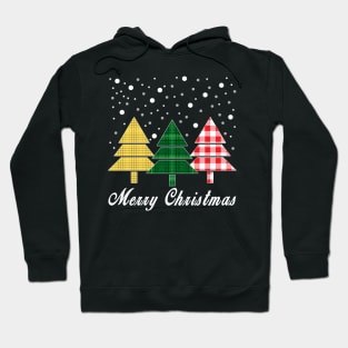 Christmas Santa Tree Xmas Christmas Plaid Hoodie